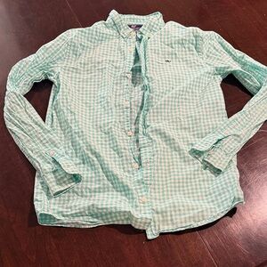 Vineyard Vines Mint Checkered Button-Down Shirt